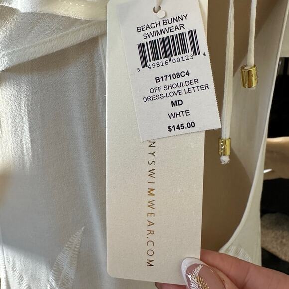 Beach Bunny Off-The-Shoulder Love Letter Dress SZ M $145 - Picture 12 of 12